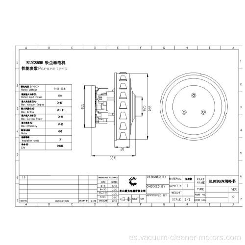 aspirador BLDC seco-húmedo MOTOR